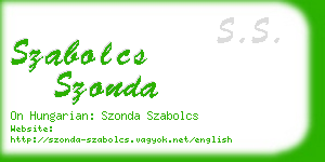 szabolcs szonda business card